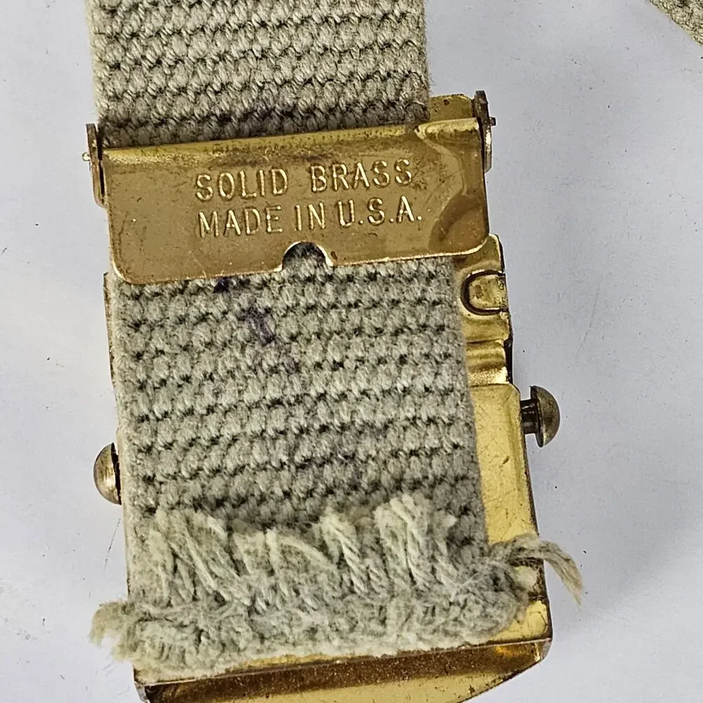 Vintage beige Boy Scout belt and buckle